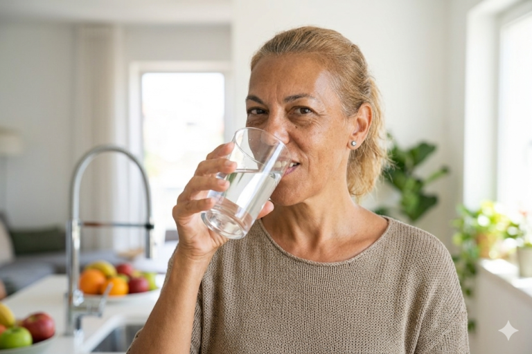 hydratation et masse musculaire a 50 ans